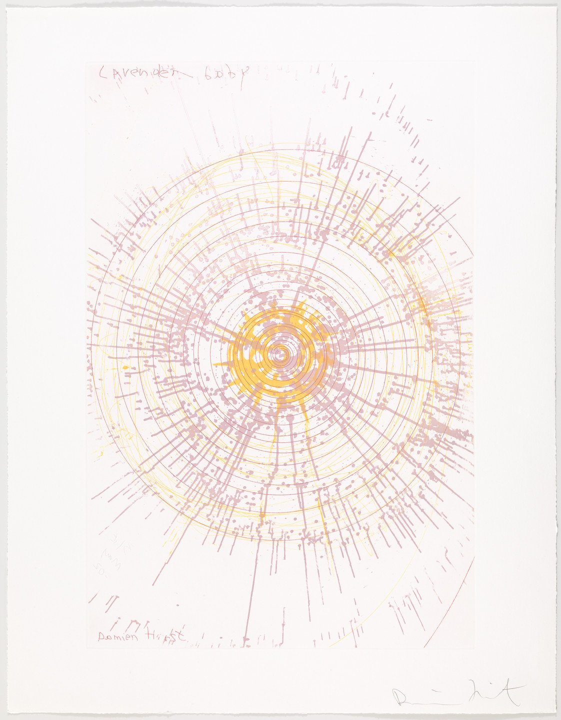 Damien Hirst. Lavender baby from In a Spin, the Action of the World on Things, Volume 1. 2002