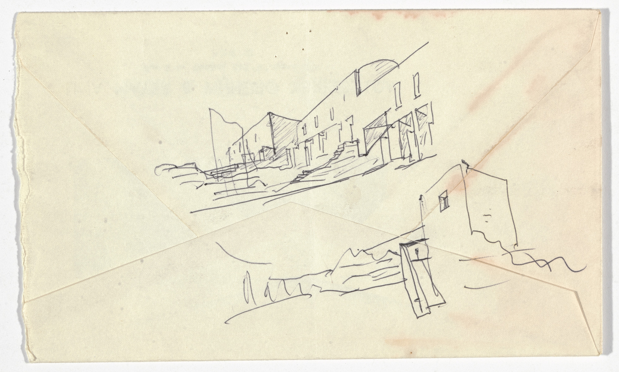 Álvaro Siza. SAAL S. Victor Social Housing, Porto, Portugal (Perspective sketches). 1974-1977