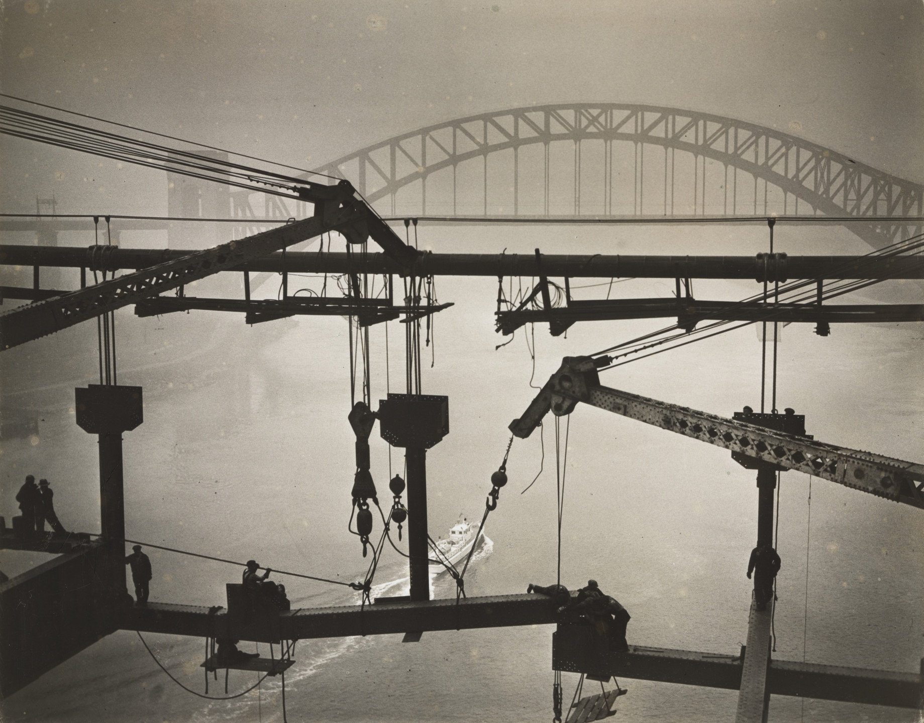 Unidentified photographer. Construction of the Triborough Bridge, N.Y.. 1936