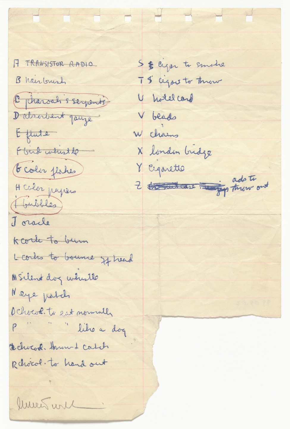 Emmett Williams. Alphabet Symphony. 1962