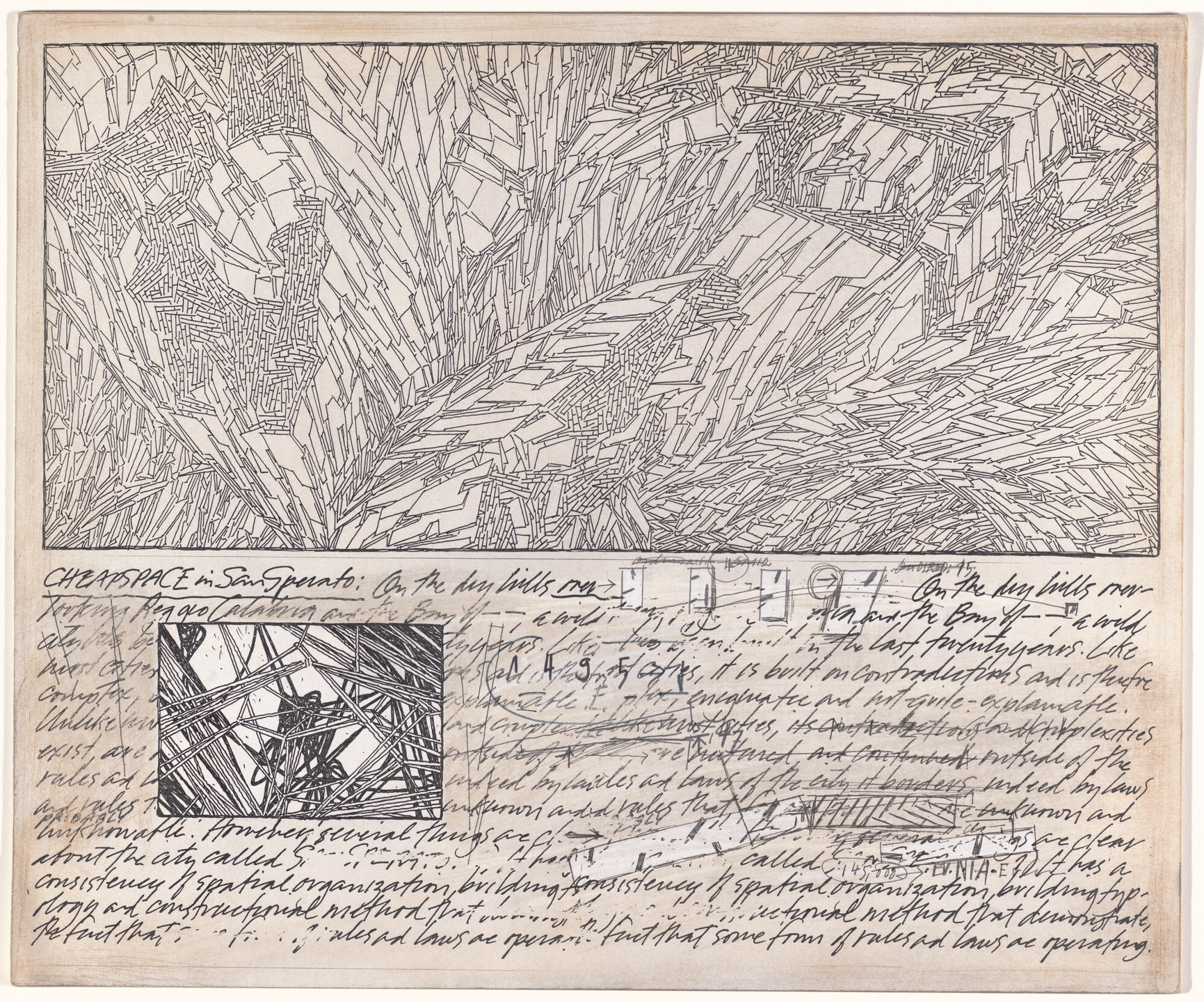 Lebbeus Woods. Terrain, project. 1999