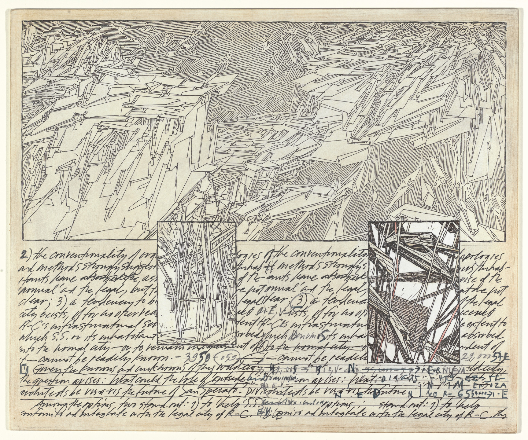 Lebbeus Woods. Terrain, project. 1999