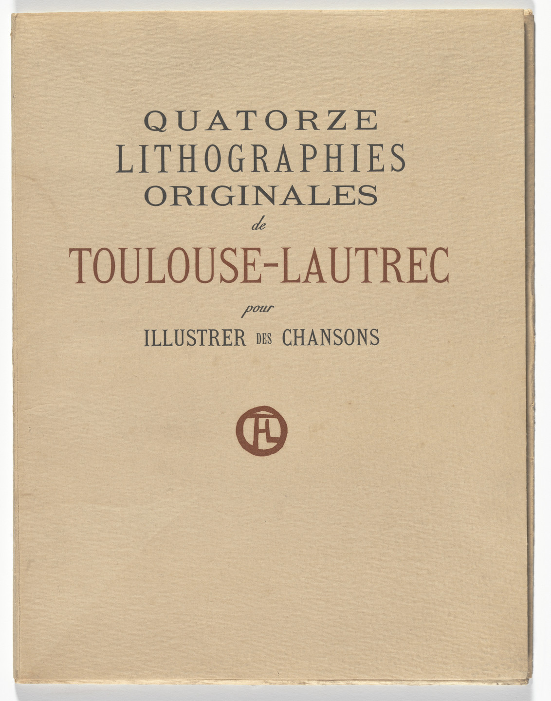Henri de Toulouse-Lautrec. Quatorze lithographies originales (Mélodies de Désiré Dihau). 1935 (Lithographs executed and songsheet first published by C. Joubert 1895)