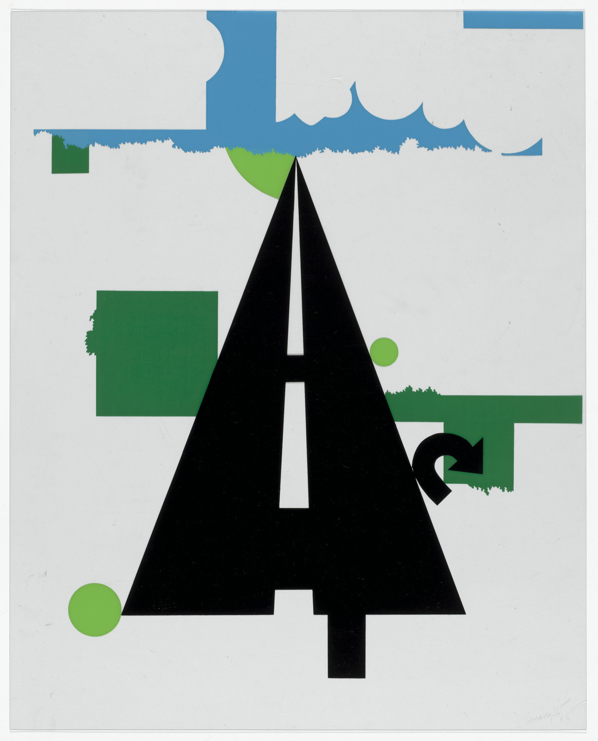 Allan D&#39;Arcangelo. Landscape II from 11 Pop Artists, Volume II. 1965, published 1966