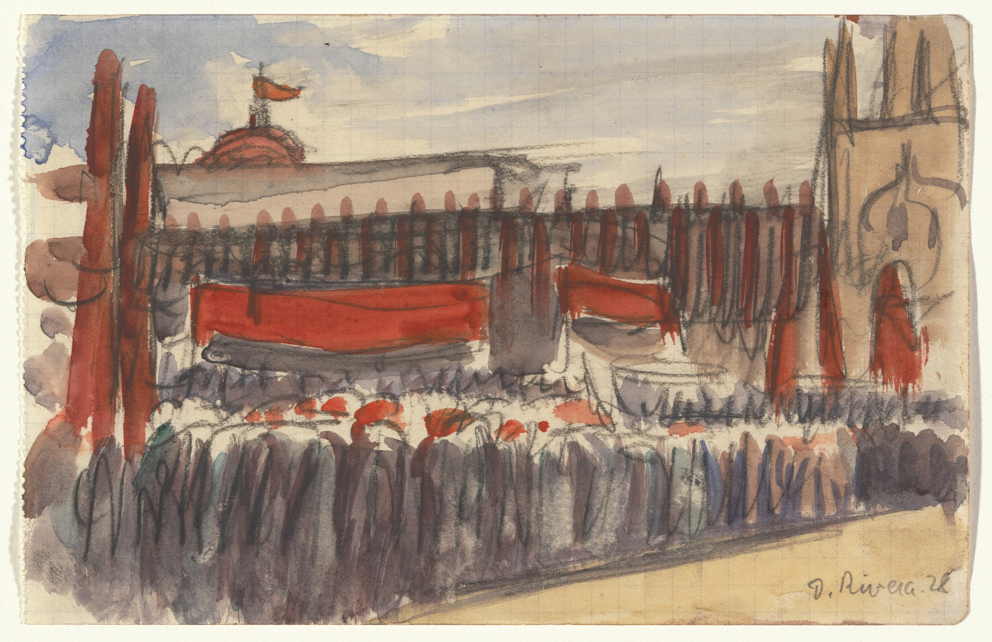 Diego Rivera. May Day, Moscow. 1928