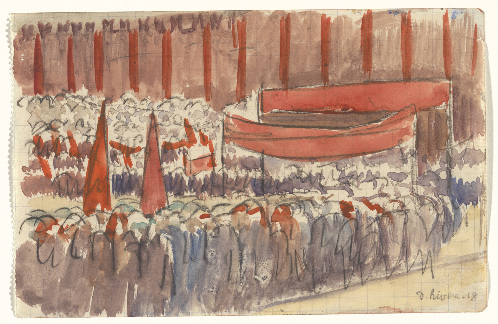Diego Rivera. May Day, Moscow. 1928