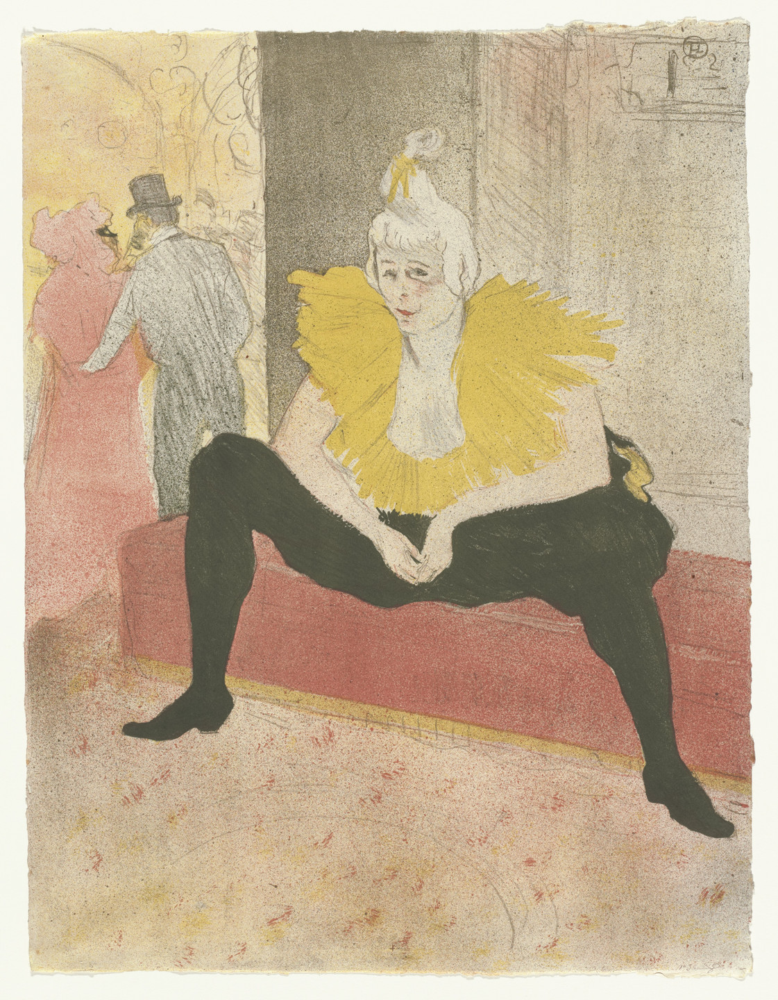 Henri de Toulouse-Lautrec. Mademoiselle Cha-u-kao, The Seated Clowness (Mademoiselle Cha-u-kao, La Clownesse assise) from Elles. 1896