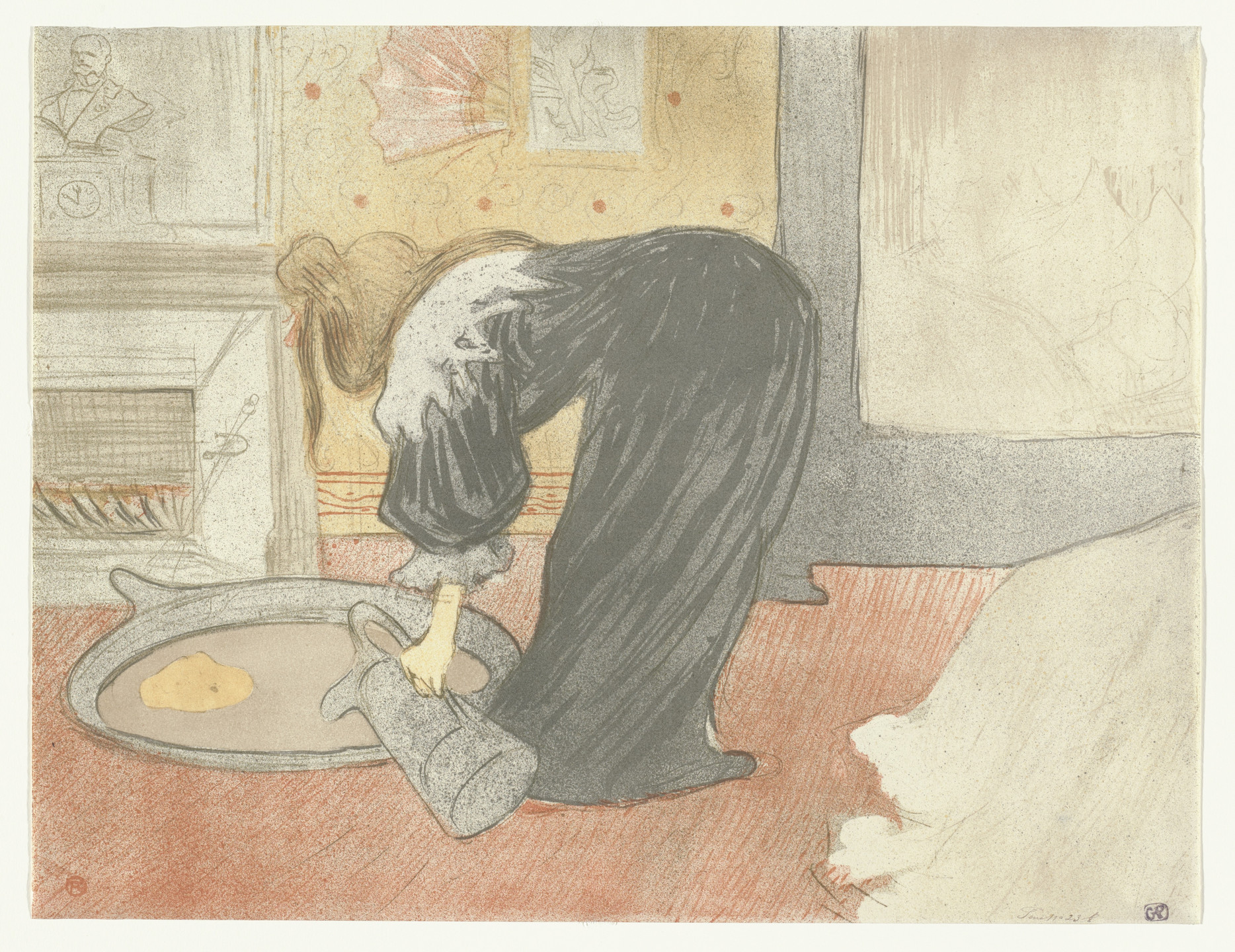 Henri de Toulouse-Lautrec. Woman at the Tub (Femme au tub) from Elles. 1896