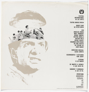 International Festival of the Arts, `Marat/Sade` by Peter Weiss, Mexico City Cultural Olympics