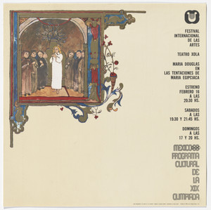 International Festival of the Arts, The Temptations of Mary from Egypt, Mexico City Cultural Olympics