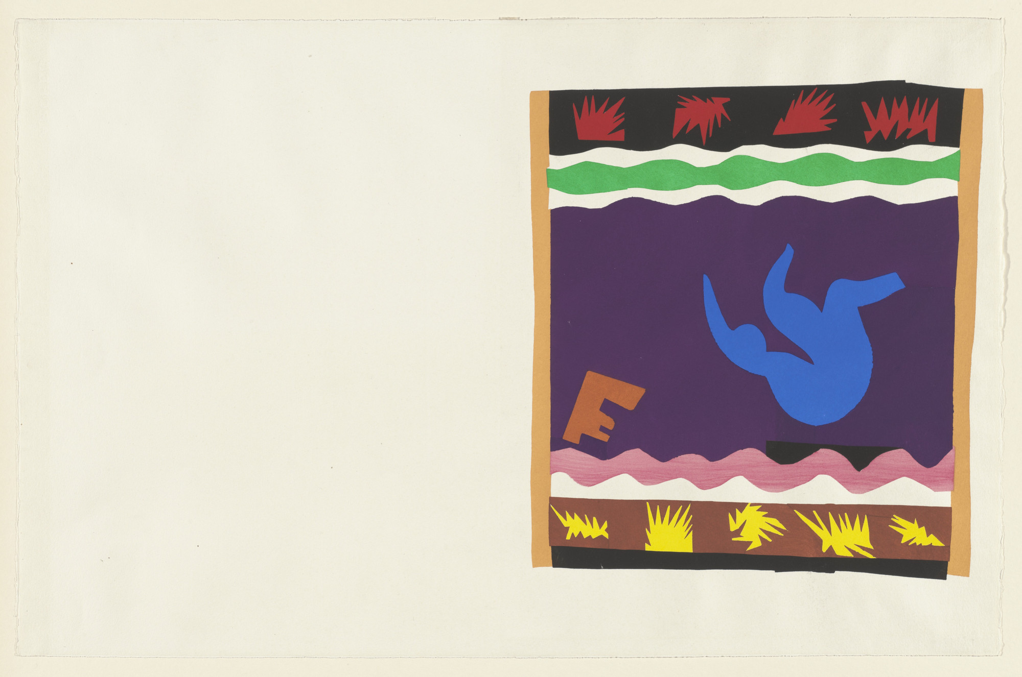 Henri Matisse. Toboggan (Le Tobogan) from Jazz. 1947
