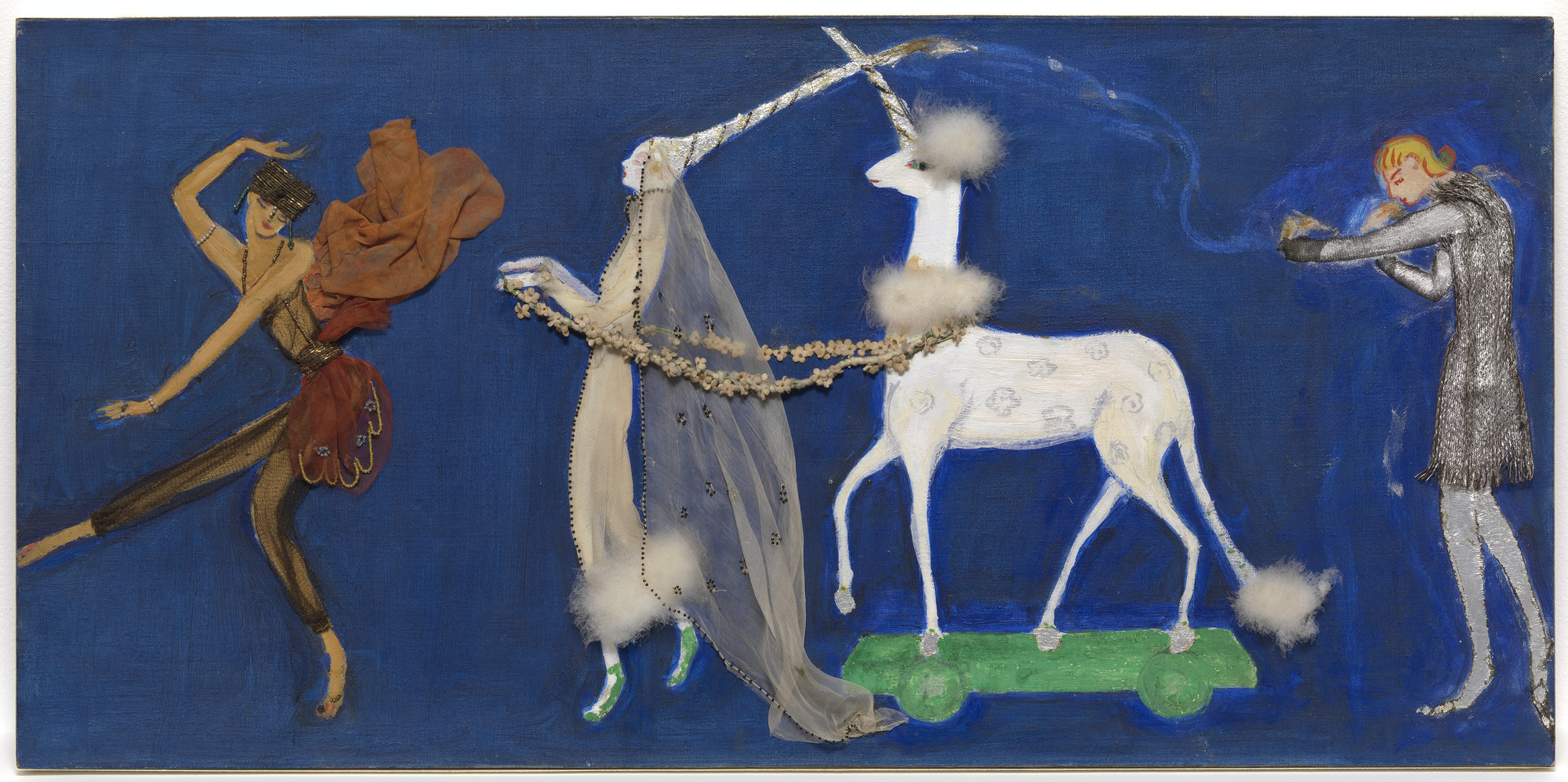 Florine Stettheimer. Costume design (Procession: Zizim of Persia, Agnes of Bourganeuf, the Unicorn, and Pierre d’Aubusson) for artist&#39;s ballet Orphée of the Quat-z-arts. c. 1912