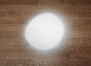 GLOSS WHITE LACQUER, SPRAYED FOR 2 MINUTES AT 40LB PRESSURE DIRECTLY