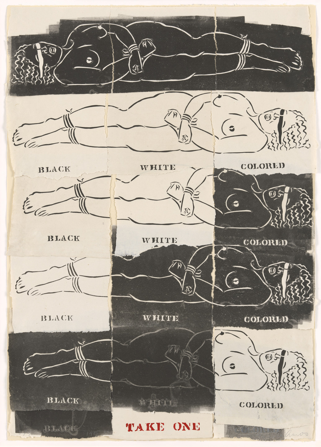 Emma Amos. Take One. 1985–87