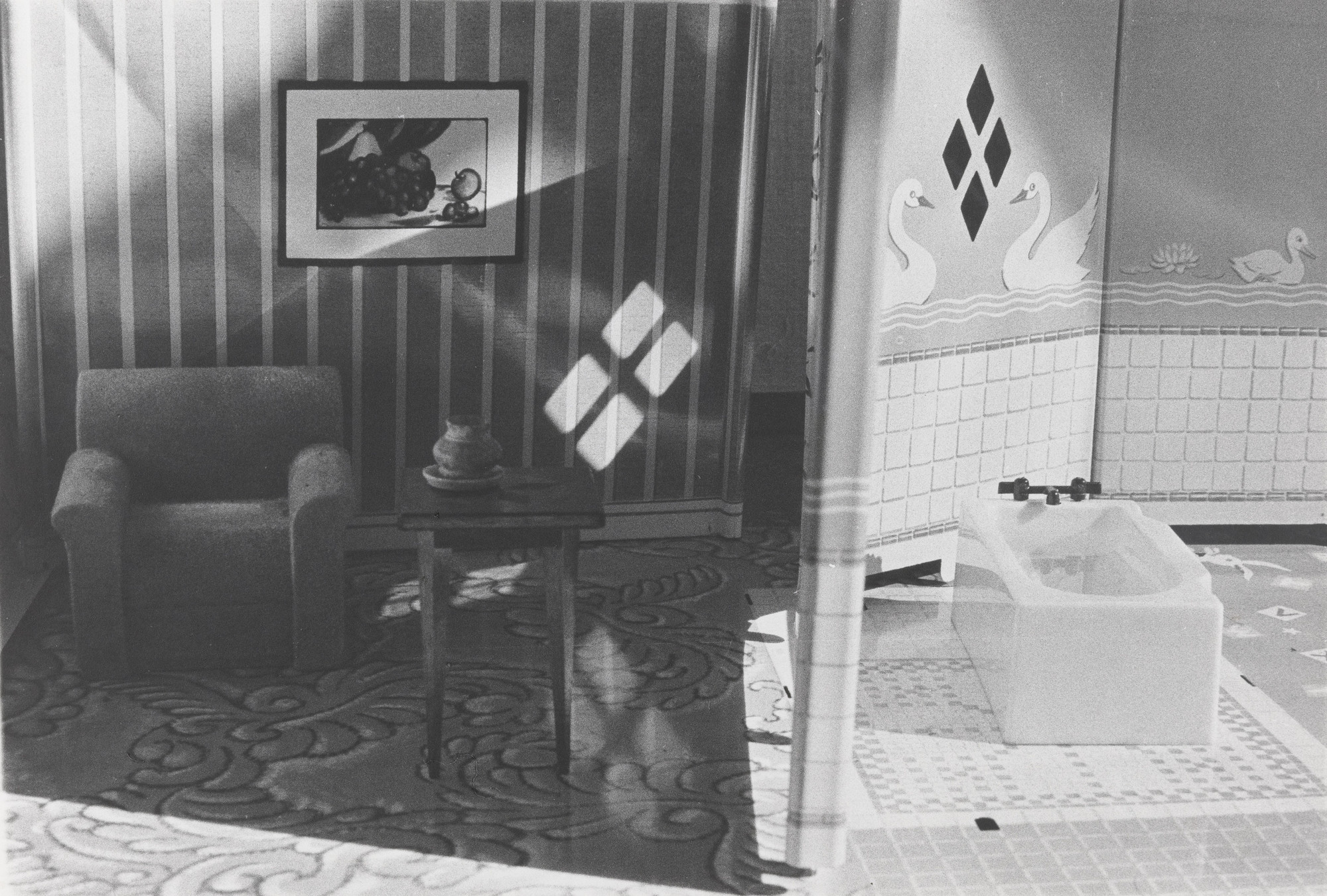 Laurie Simmons. Living Room/Bathroom II. from the series Interiors. 1976-77