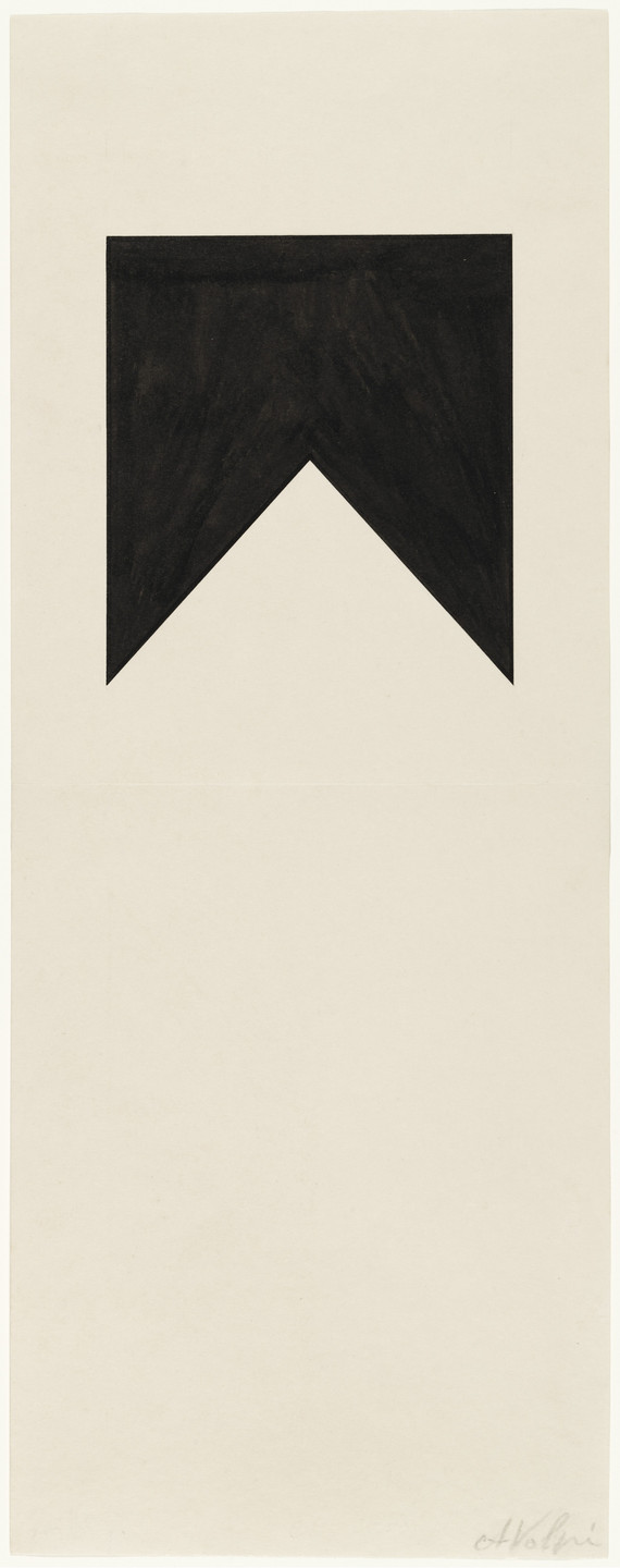 Alfredo Volpi. Composition with One Flag. c. 1955–59