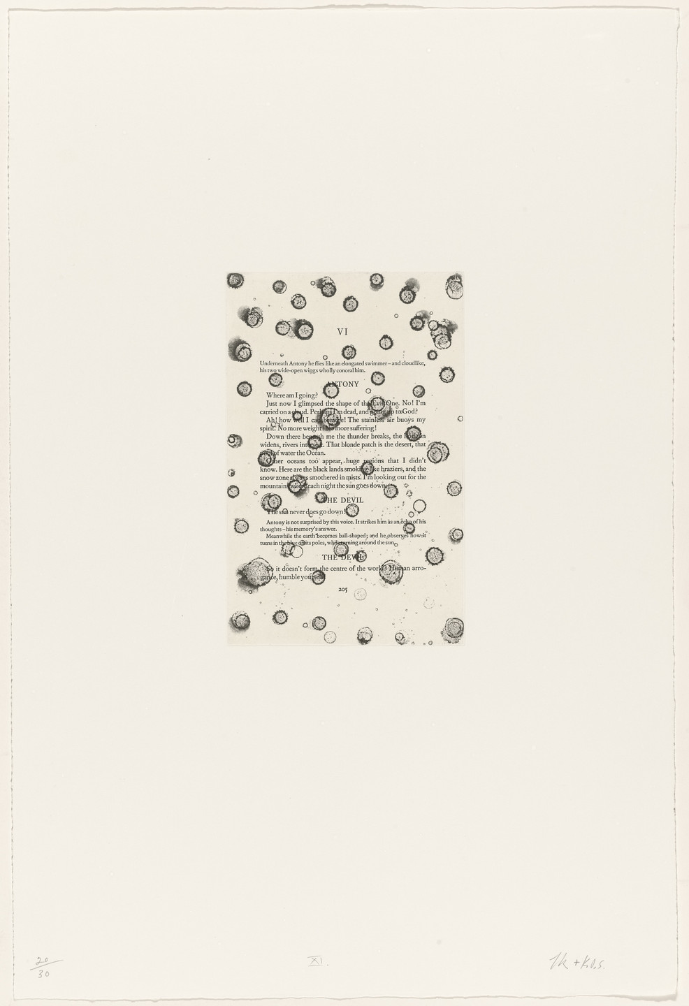 Tim Rollins, K.O.S. (Kids of Survival). XI from The Temptation of Saint Antony I-XIV. 1989