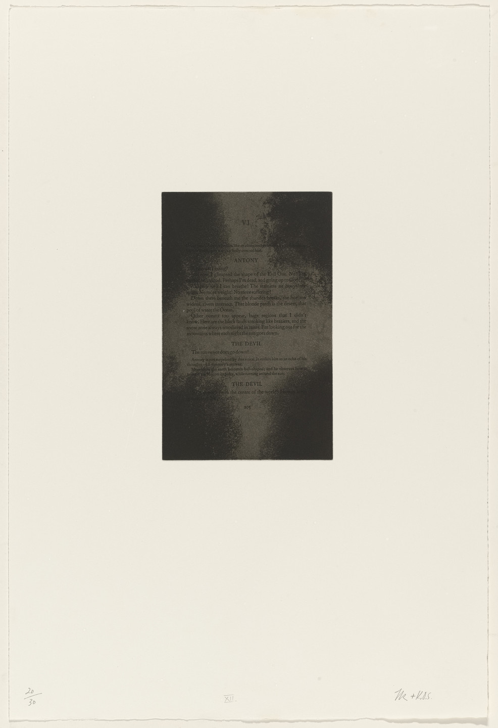 Tim Rollins, K.O.S. (Kids of Survival). _XII_from The Temptation of Saint Antony I-XIV. 1989
