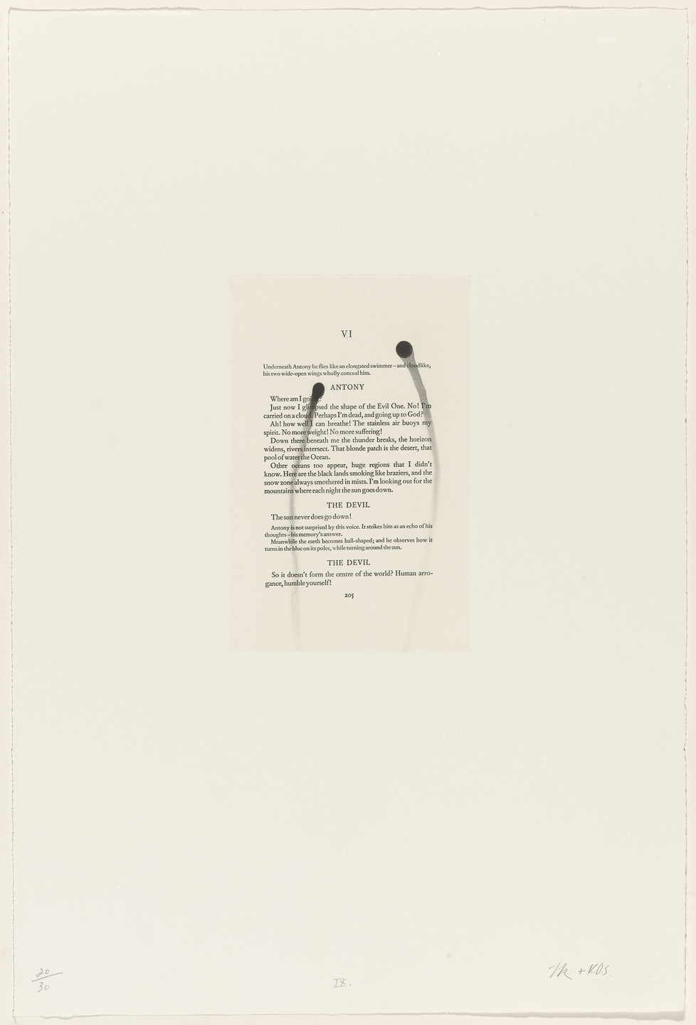 Tim Rollins, K.O.S. (Kids of Survival). IX from The Temptation of Saint Antony I-XIV. 1989
