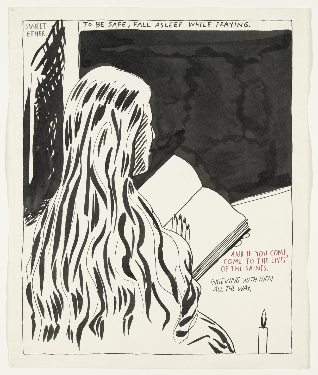 Raymond Pettibon. No Title (Sweet ether. To...). 1987