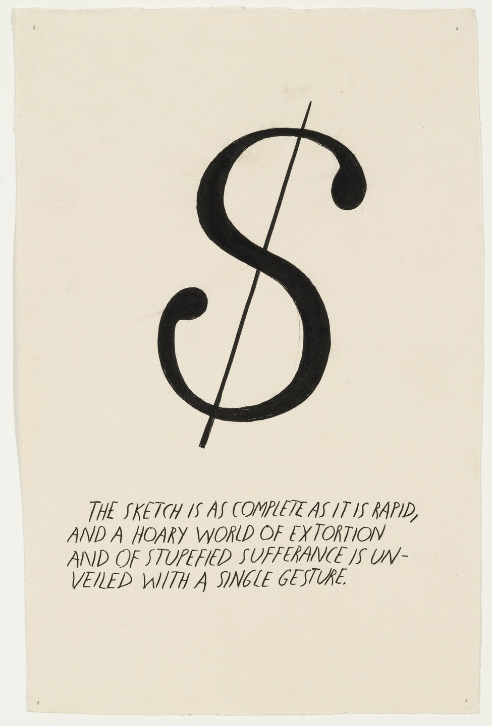 Raymond Pettibon. No Title (The sketch is...). 1992