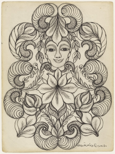 Minnie Evans. Untitled. c. 1960