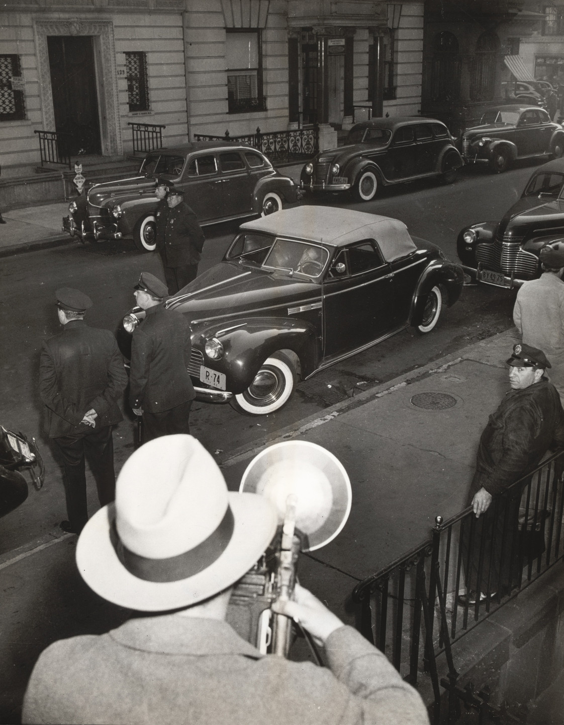 Weegee (Arthur Fellig). Harry Maxwell Shot in Car. 1941