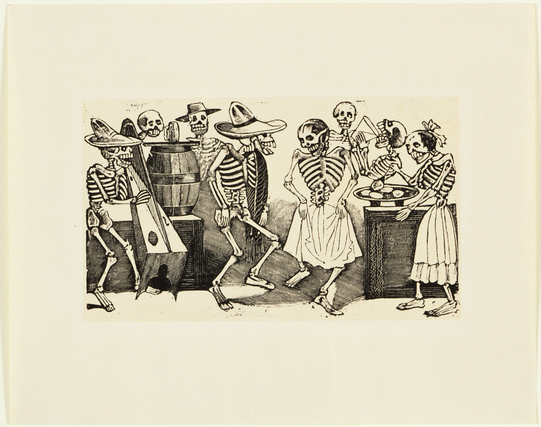 José Guadalupe Posada. A Jig Beyond the Grave (El Jarabe en Ultratumba). after 1888
