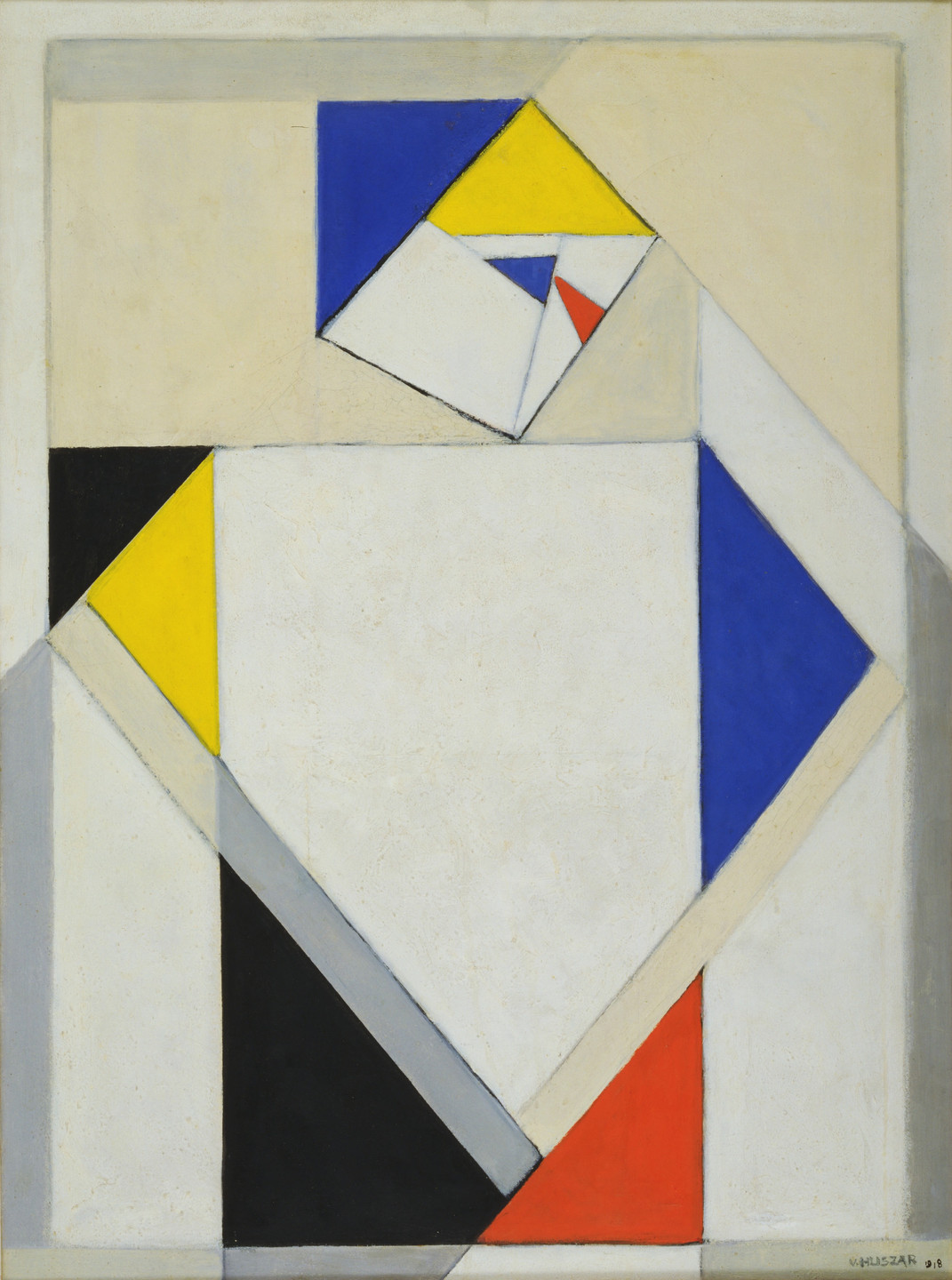 Vilmos Huszár. Composition with Female Figure. 1918