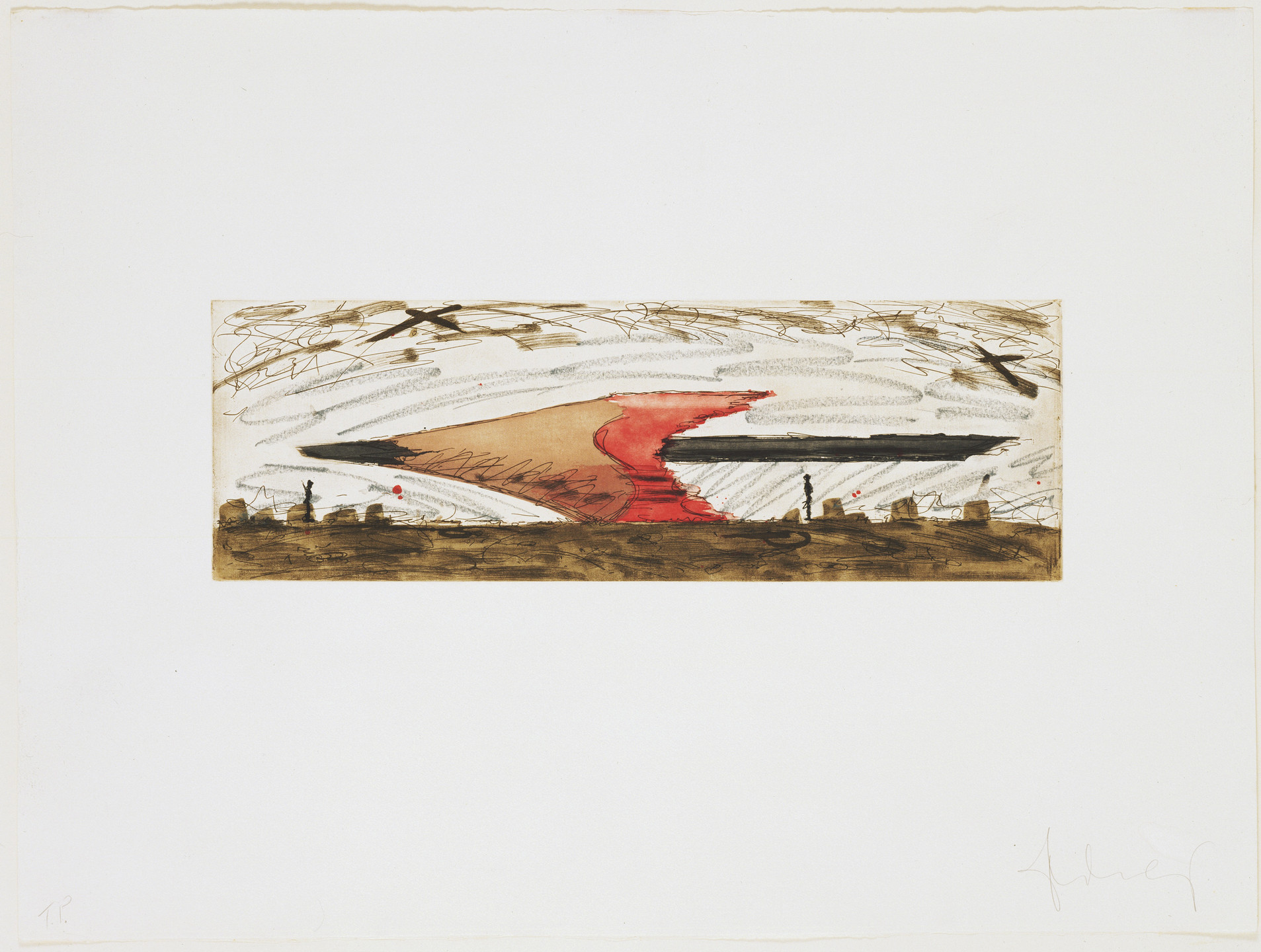 Claes Oldenburg. Proposal for a Monument to the Survival of the University of El Salvador: Blasted Pencil (That Still Writes). 1984