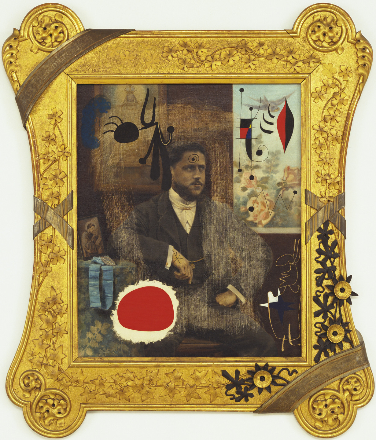 Joan Miró. Portrait of a Man in a Late Nineteenth-Century Frame. 1950