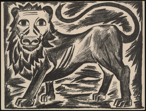 Natalia Goncharova. Britanskii Lev (The British Lion) from Misticheskie obrazy voiny. 14 litografii (Mystical Images of War: Fourteen Lithographs). 1914