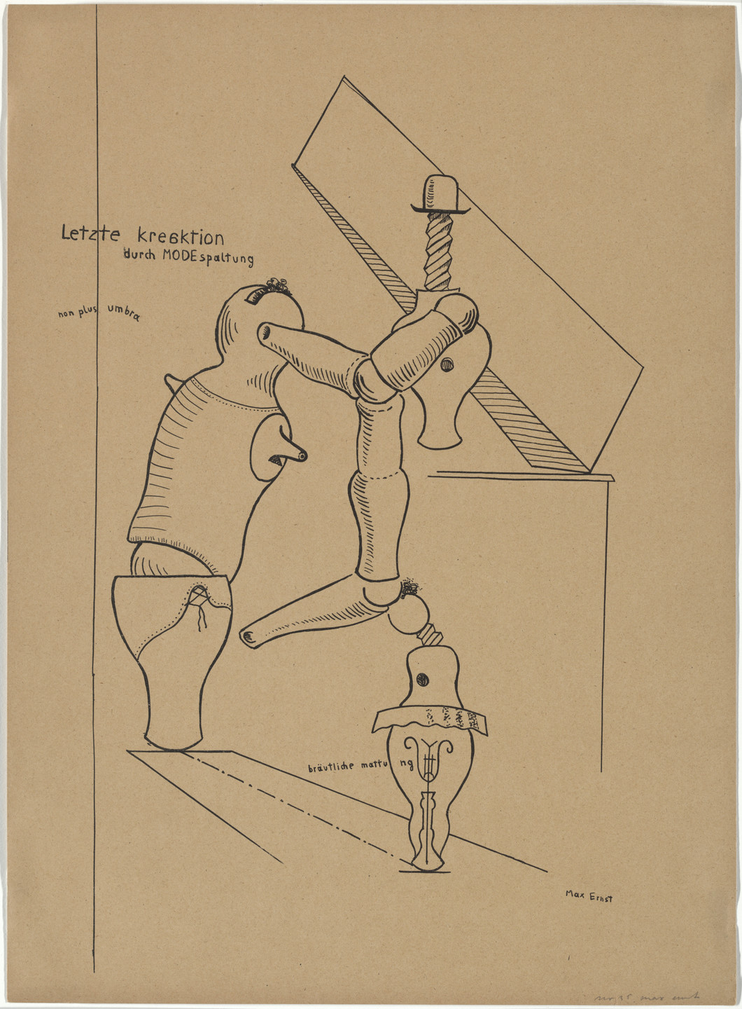 Max Ernst. Plate III from Let There Be Fashion, Down With Art (Fiat modes pereat ars). 1920