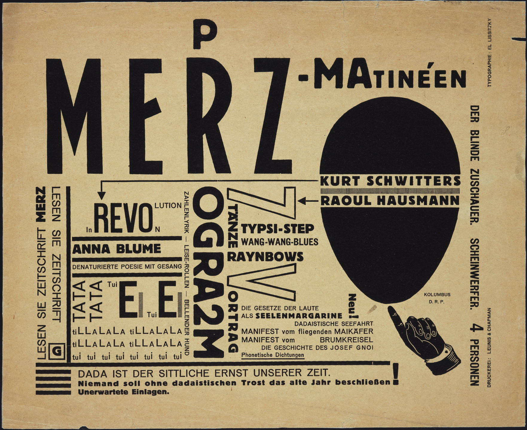 El Lissitzky. Merz-Matinéen. 1923