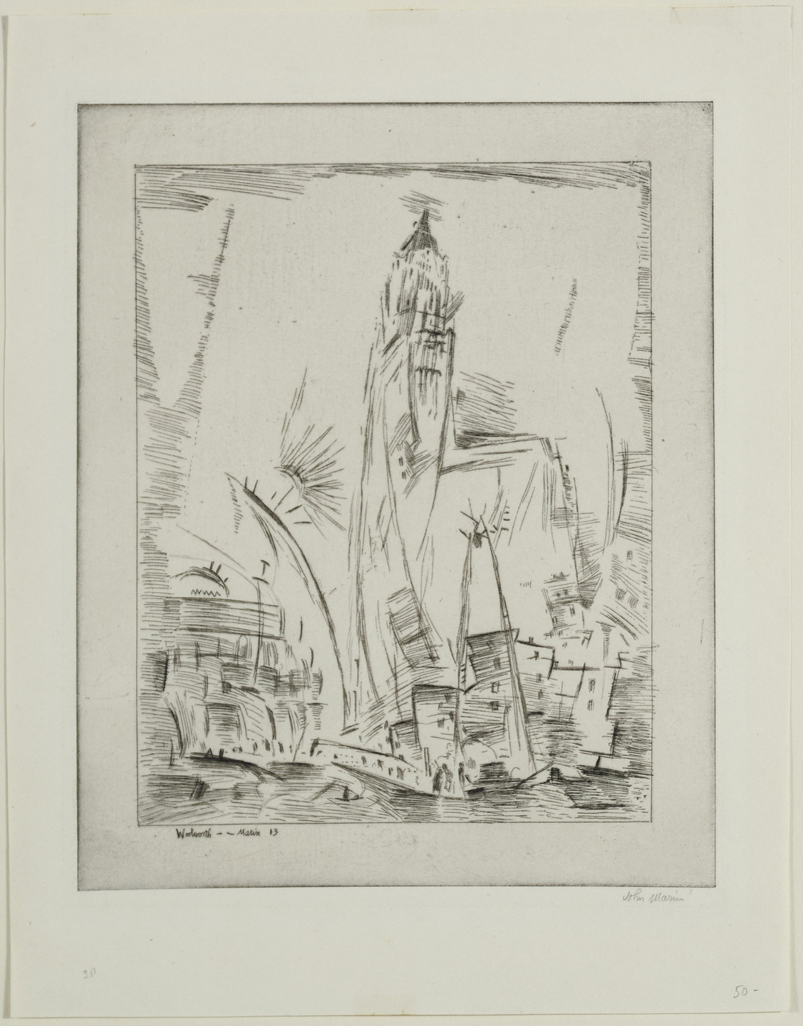 John Marin. Woolworth Building No. 2. 1913