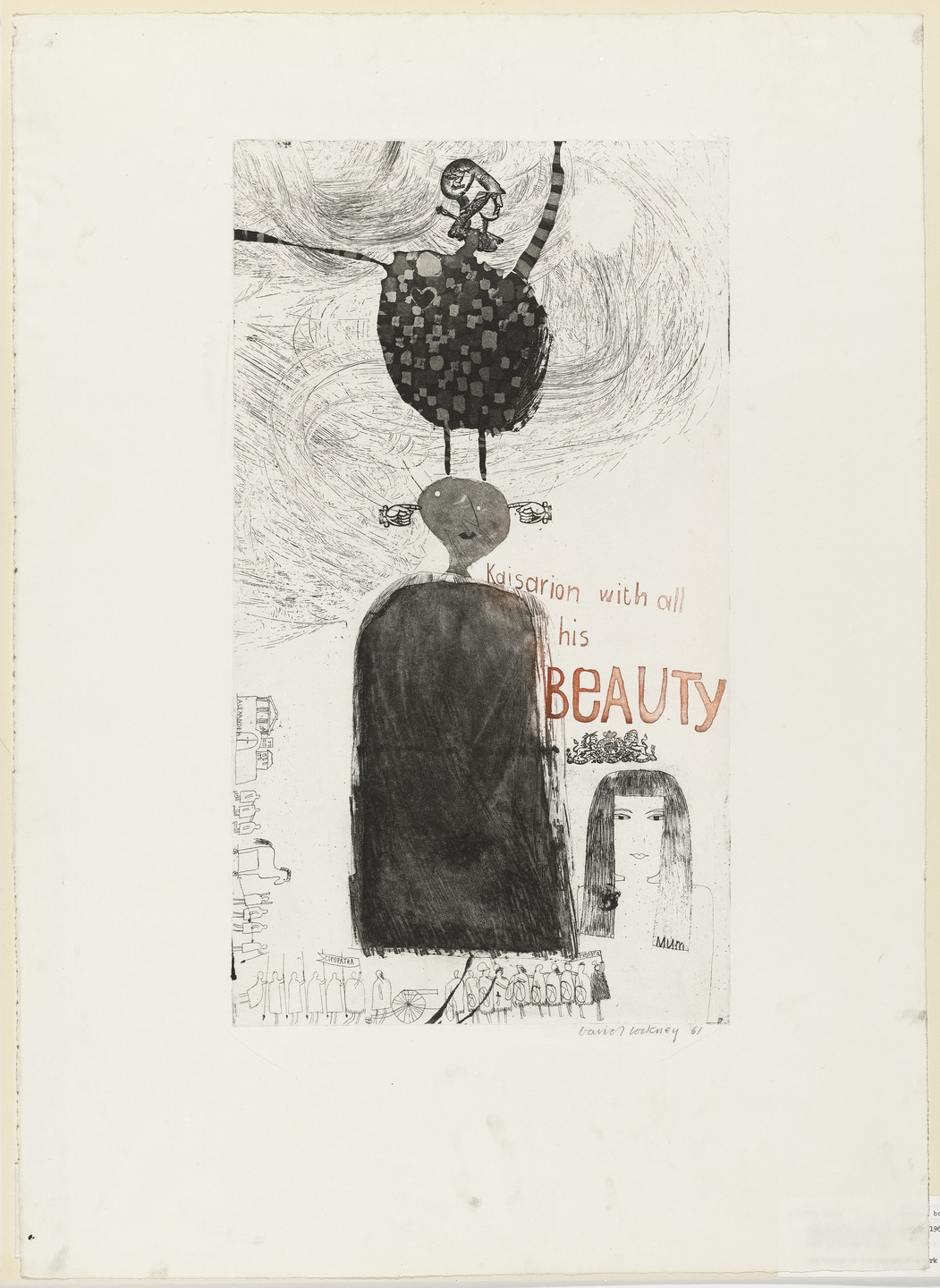 David Hockney. Kaisarion with All His Beauty. 1961