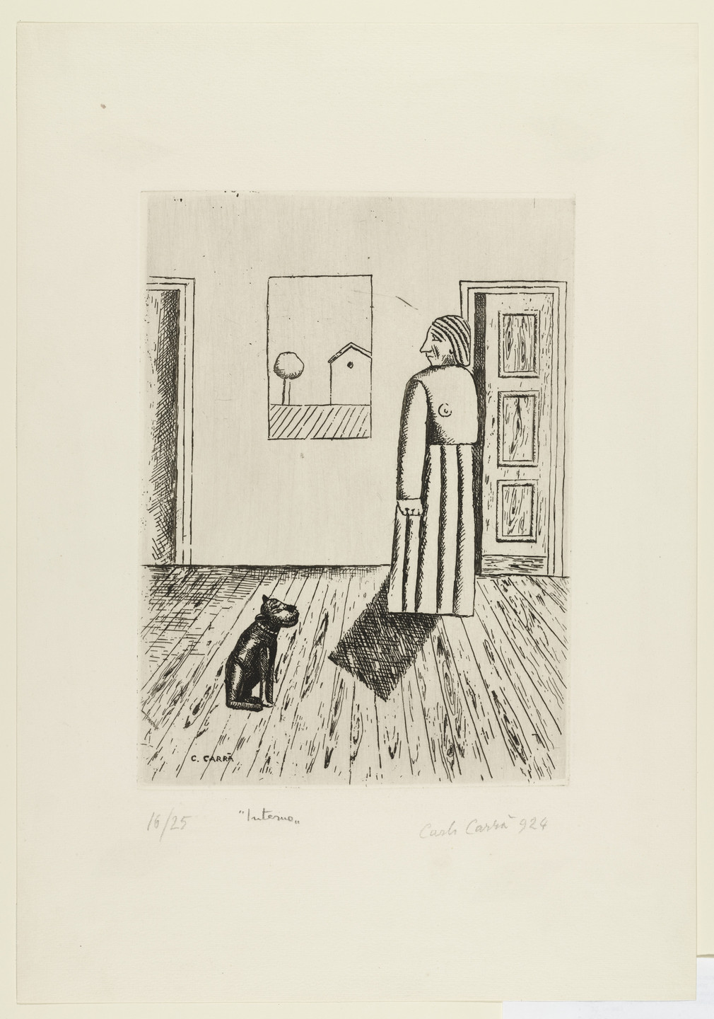 Carlo Carrà. Interior. 1924