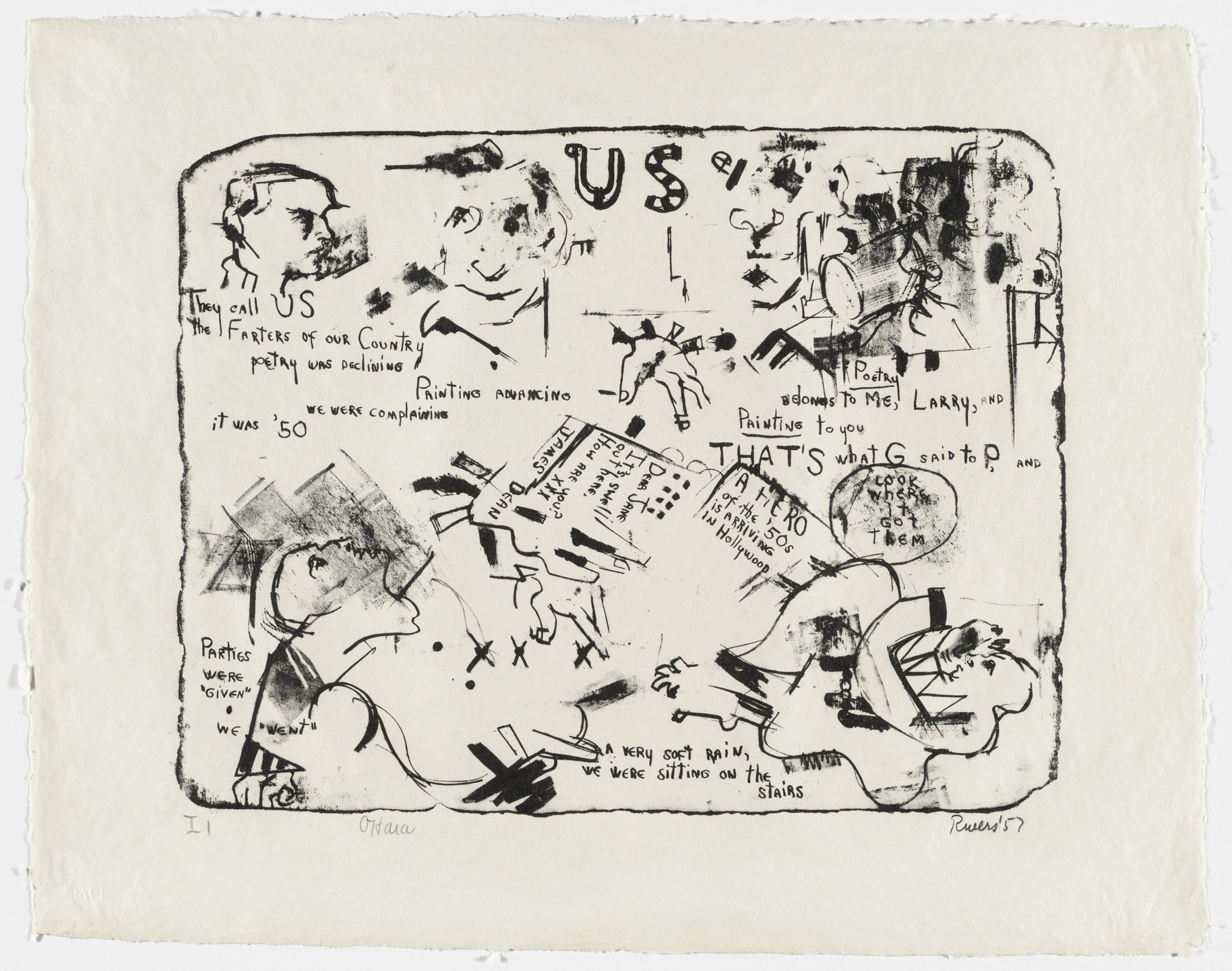 Larry Rivers. Us from Stones. 1957, published 1960