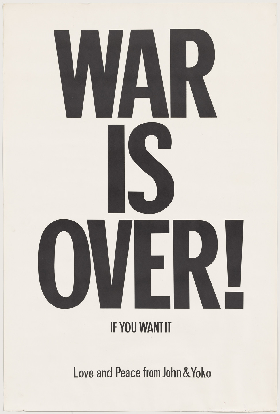 Yoko Ono, John Lennon. WAR IS OVER!. 1969