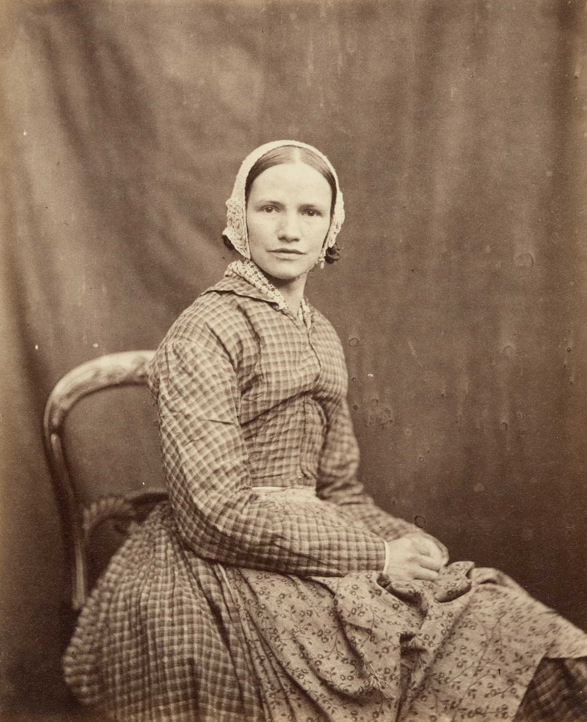 Hugh W. Diamond. Untitled from the series depicting types of insanity, taken at the Female Department, Surrey County Lunatic Asylum. c. 1852-55