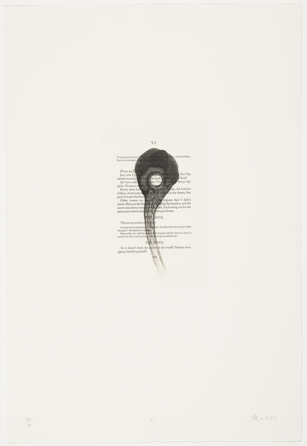 Tim Rollins, K.O.S. (Kids of Survival). I from The Temptation of St. Antony I-XIV. 1989