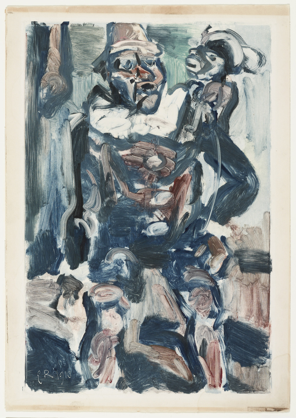 Georges Rouault. Clown with Monkey. 1910