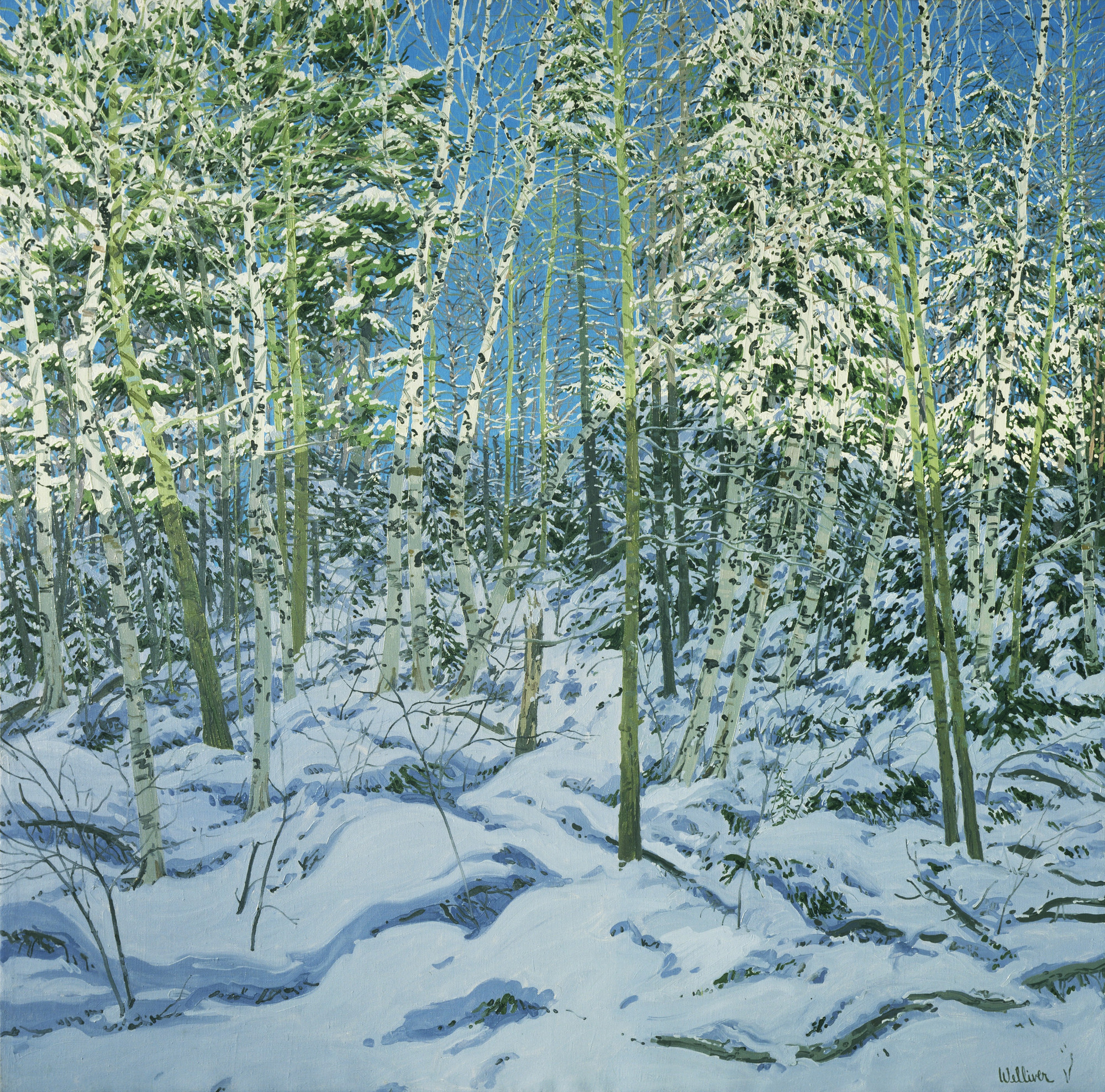 Neil Welliver (American, 1929-2005) Old Avalanche, 1982 Oil on