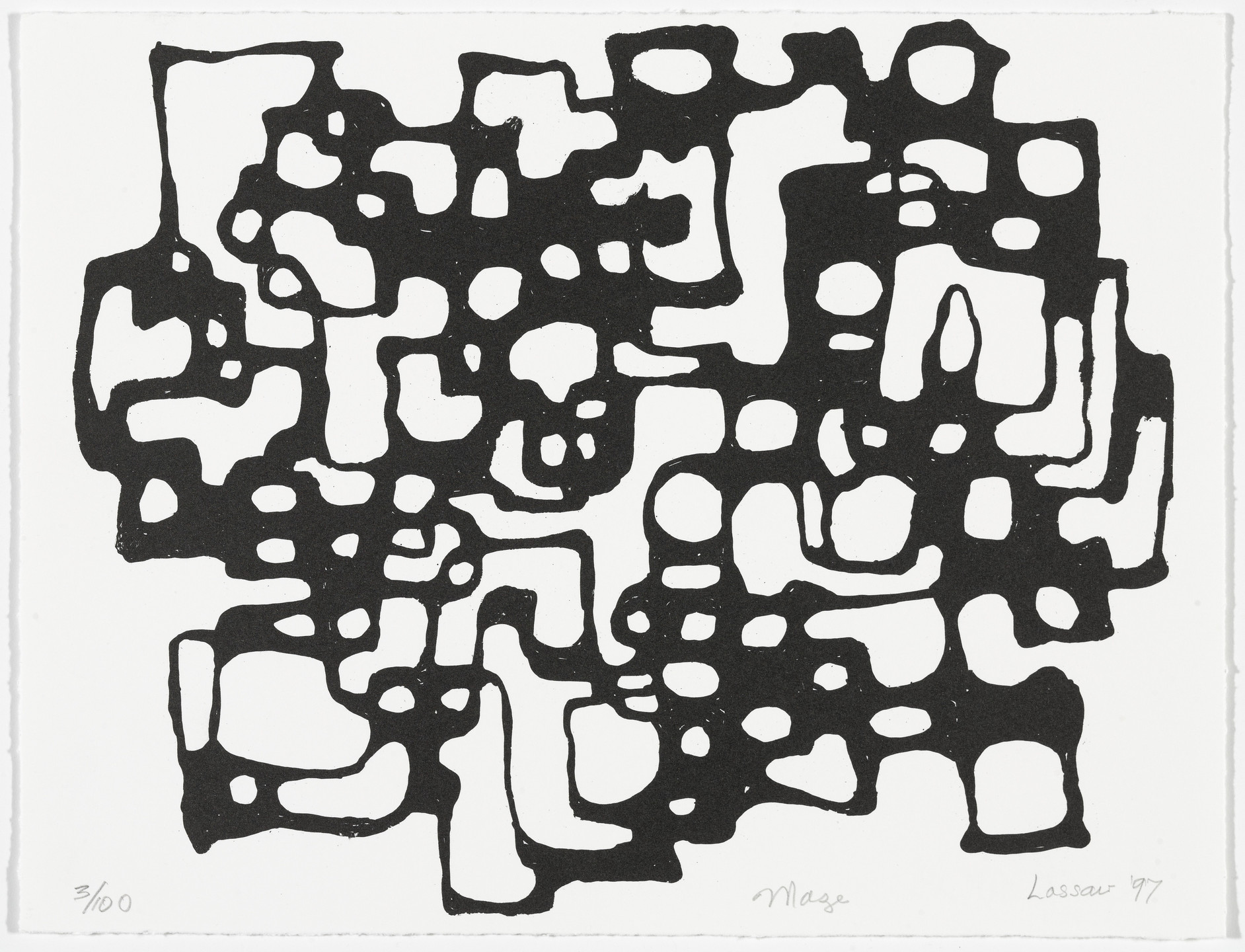 Ibram Lassaw. Maze from American Abstract Artists 60th Anniversary Print Portfolio. 1997