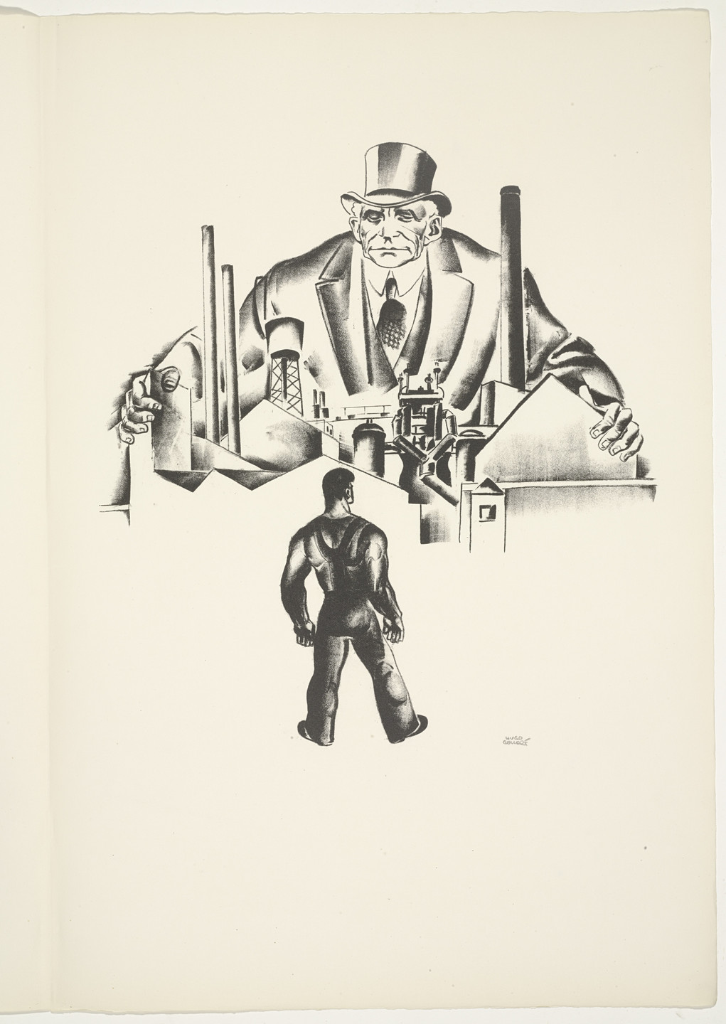 Hugo Gellert. Plate (folio 12) from &#39;Capital&#39; in Pictures. 1933