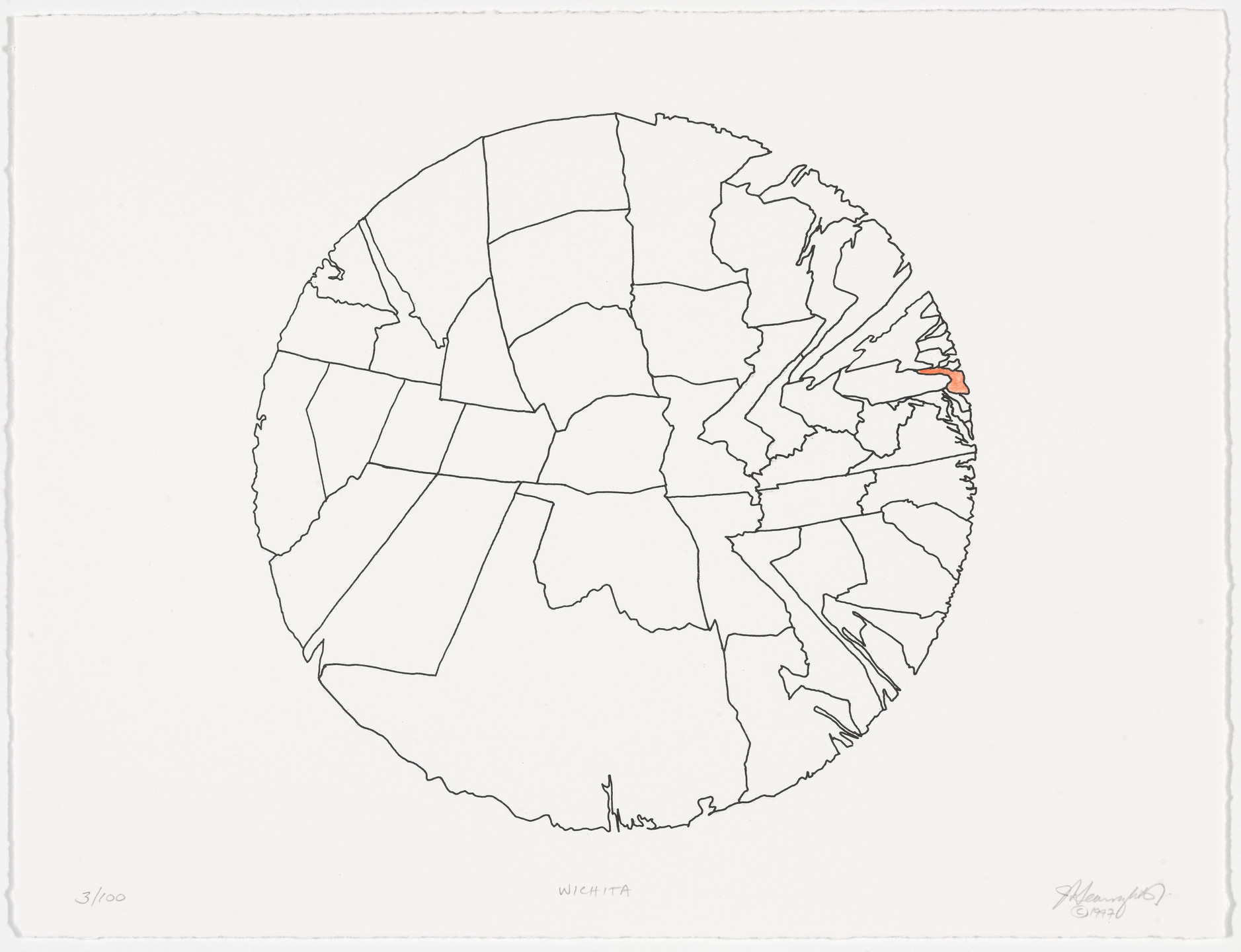 James Seawright. Wichita from American Abstract Artists 60th Anniversary Print Portfolio. 1997