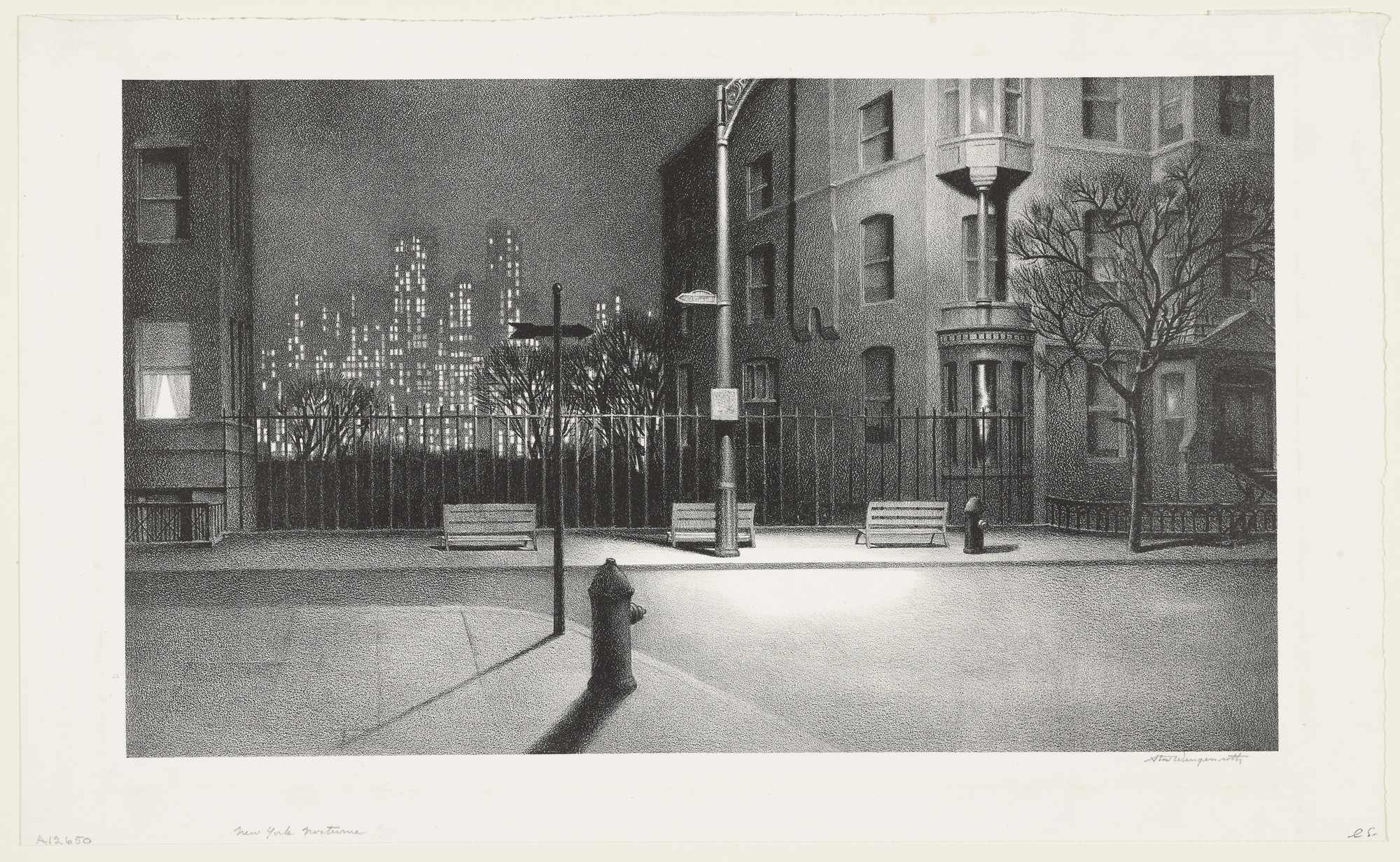 Stow Wengenroth. New York Nocturne. 1945
