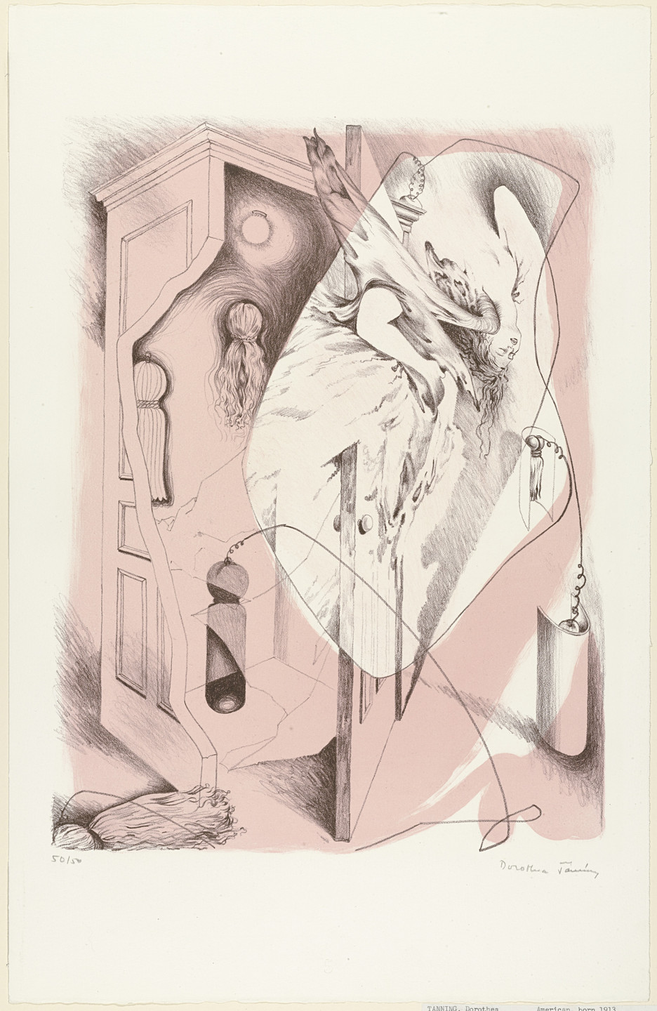 Dorothea Tanning. Fifth Peril (Cinquième péril) from The 7 Spectral Perils (Les 7 périls spectraux). 1950