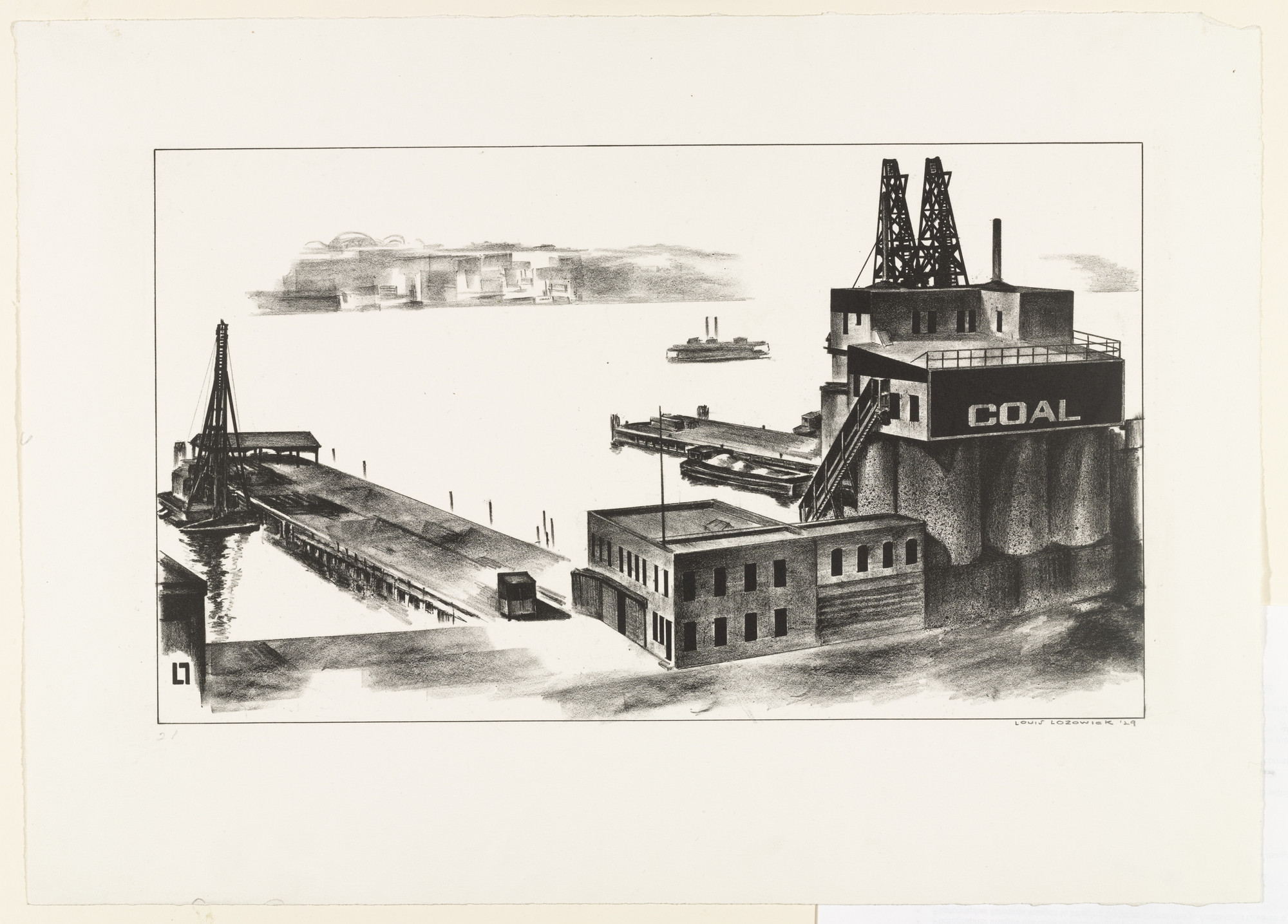 Louis Lozowick. Coal Pockets #1. 1929