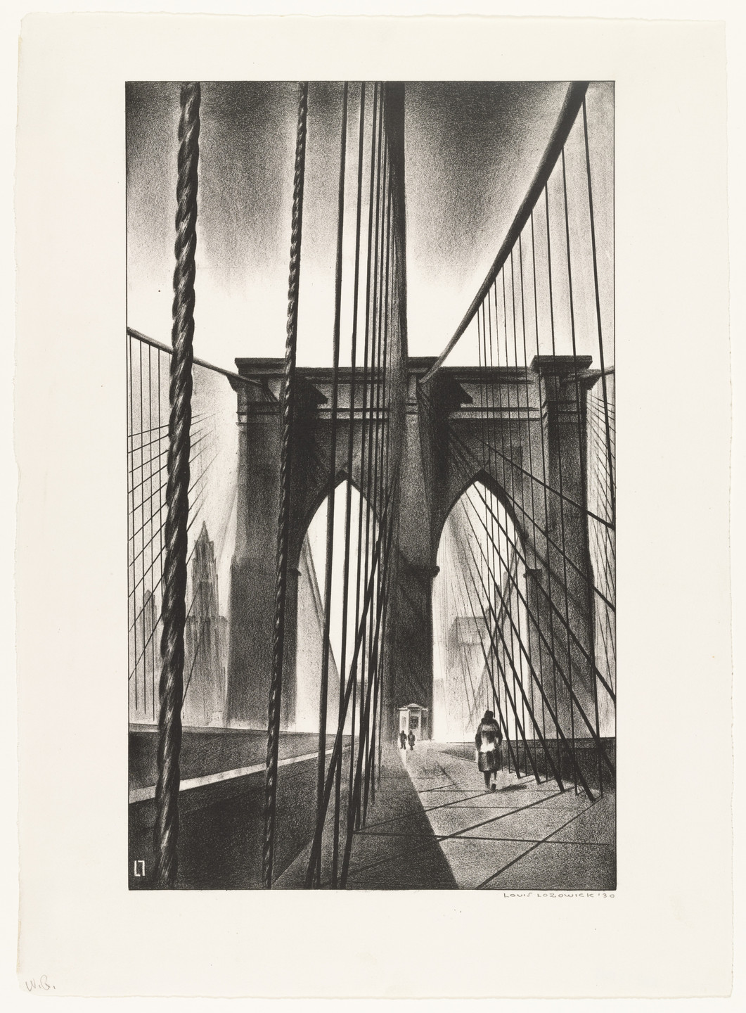 Louis Lozowick. Brooklyn Bridge. 1930